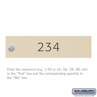 Custom Door Engraving - Black Filled - for Sandstone 4C Horizontal Mailbox and Parcel Locker